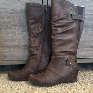 Tall zipper womens fashion boots